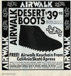 AIRWALK DESERT BOOTS "FREE! Airwalk Keychain From Cali4nia Skate Xpress"
