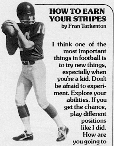 PUMA football shoes "HOW TO EARN YOUR STRIPES by Fran Tarkenton"