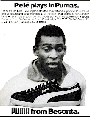 PUMA soccer shoes “Pelé plays in Pumas.”