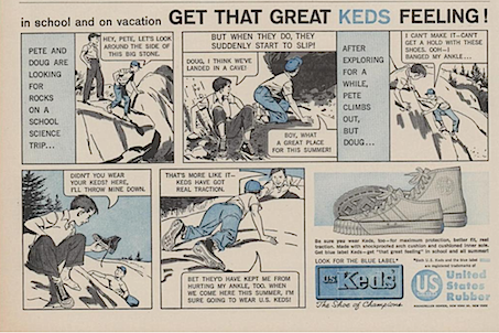 U.S. Keds "in school and on vacation GET THAT GREAT KEDS FEELING!"