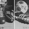 adidas football, baseball, Soccer boots “PUT YOUR FOOT INTO ADIDAS!”