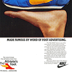 Nike Waffle Trainer running shoes “MADE FAMOUS BY WORD Of FOOT ADVERTISING.”