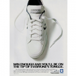 Converse Jimmy Connors tennis shoes “win enough and you’ll be on the tip of everyone’s tongue.”